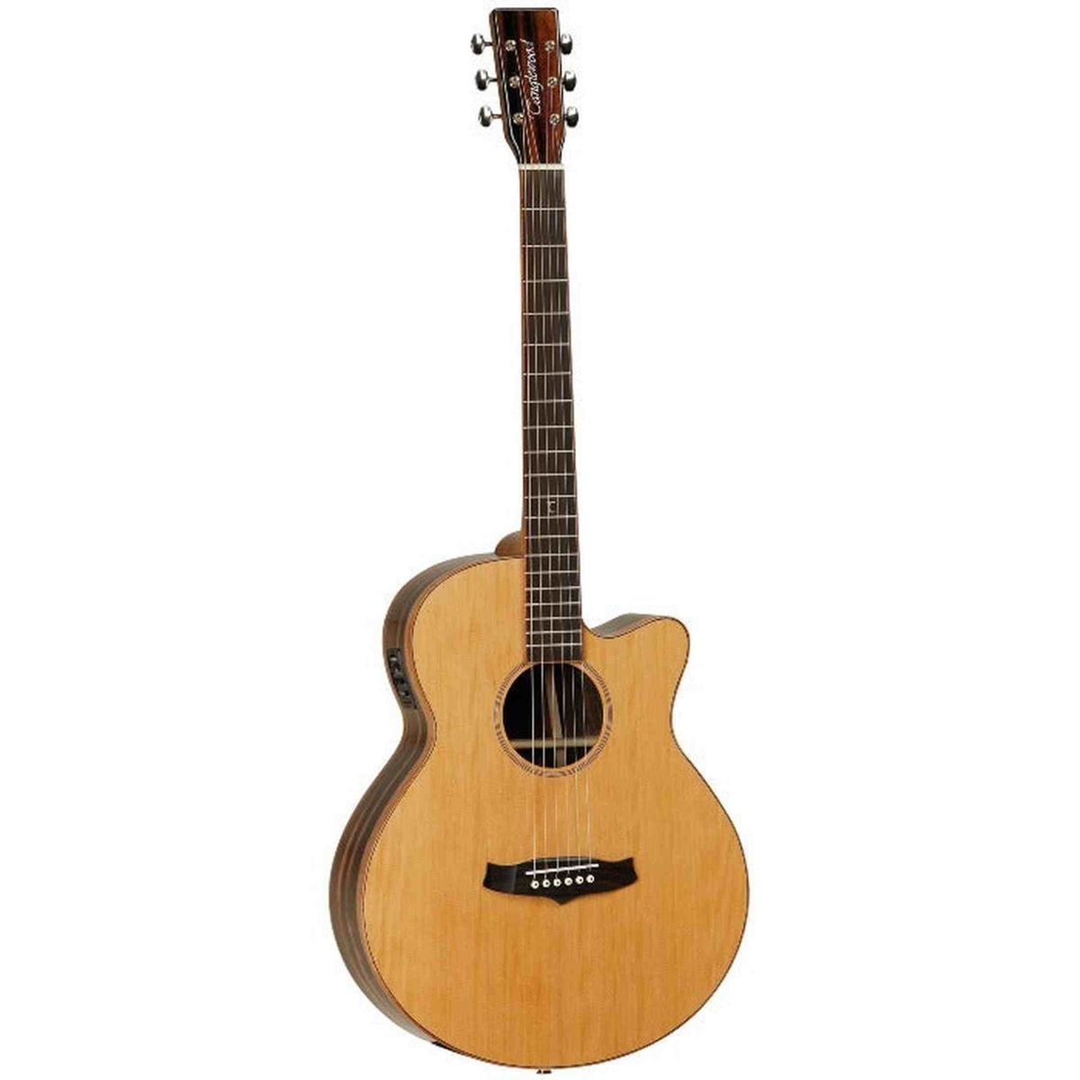 Tanglewood Exotic Java SFCE Super Folk Cutaway Elektro-Akoestische Gitaar Solid Cedar Spalt Mango Gloss