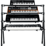 QUIKLOK MKS4 Keyboardstandaard – 4 keyboards, Staal/Aluminium, max. 131 cm Breed