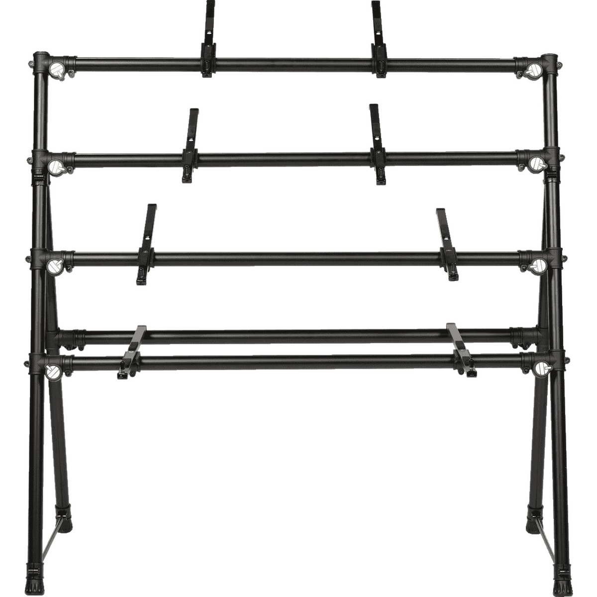 QUIKLOK MKS4 Keyboardstandaard – 4 keyboards, Staal/Aluminium, max. 131 cm Breed