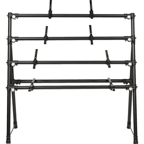 QUIKLOK MKS4 Keyboardstandaard – 4 keyboards, Staal/Aluminium, max. 131 cm Breed