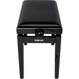 QUIKLOK PB100BKL Piano Bank – Verstelbaar 480-570 mm, Kunstleren Zitting, Hoogglans Zwart