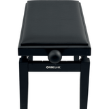 QUIKLOK PB100BKS Piano Bank – Verstelbaar 480-570 mm, Kunstleren Zitting, Mat Zwart