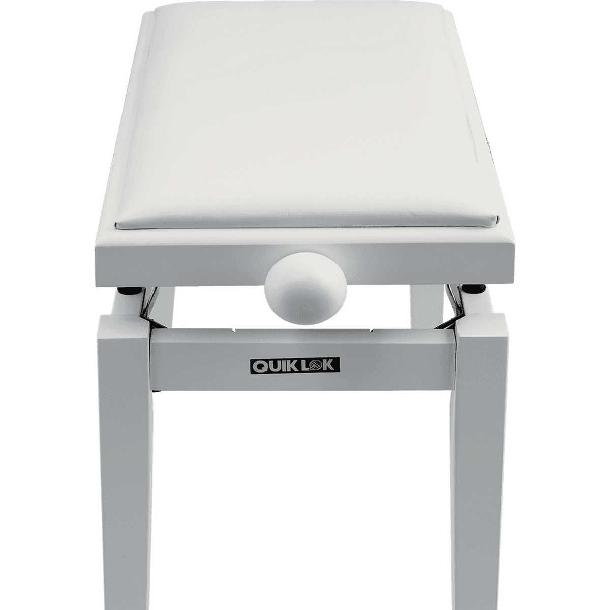 QUIKLOK PB100WHS Piano Bank – Verstelbaar 480-570 mm, Kunstleren Zitting, Mat Wit