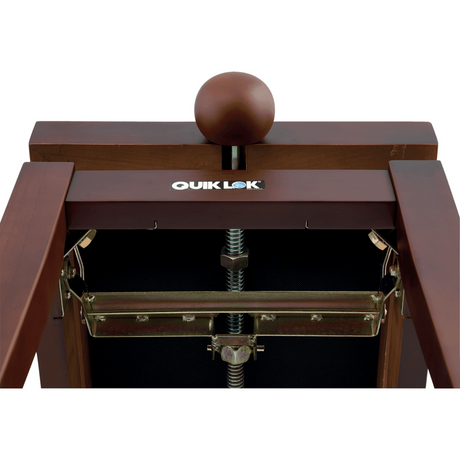 QUIKLOK PB100WNS Piano Bank – Verstelbaar 480-570 mm, Kunstleren Zitting, Mat Bruin