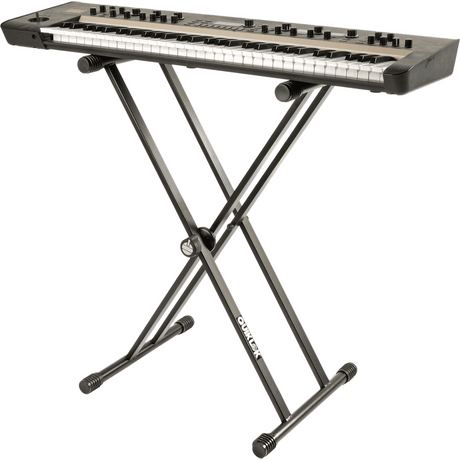 QUIKLOK T20BK Dubbele X Keyboardstandaard – Zwart, Staal, Verstelbaar, max. 81 kg