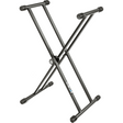 QUIKLOK T20BK Dubbele X Keyboardstandaard – Zwart, Staal, Verstelbaar, max. 81 kg