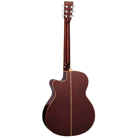 Tanglewood Winterleaf E AVB Super Folk Cutaway Elektro-Akoestische Gitaar Solid Mahogany Autumn Vintage Burst