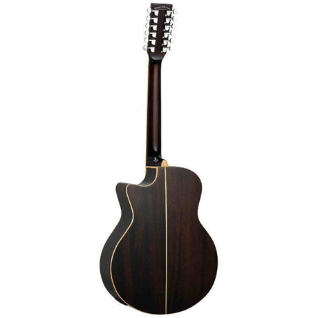 Tanglewood Winterleaf TW6-12 CE AVB 12-Snarige Dreadnought Cutaway Elektro-Akoestische Gitaar Mahogany Autumn Vintage Burst
