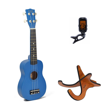 Korala UKS-15 sopraan ukulele set – inclusief stemapparaat en houten standaard