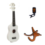 Korala UKS-15 sopraan ukulele set – inclusief stemapparaat en houten standaard