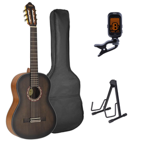 Valencia VC404HSB klassieke gitaar – Sitka Spruce top, mahonie body, inclusief stemapparaat, standaard en tas