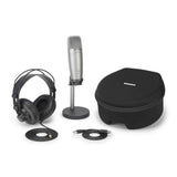 Samson C01U Pro Podcasting Set USB condensatormicrofoon met studio-headphones, statief en koffer Profile USB microfoon voor podcast, gaming streaming set kopie