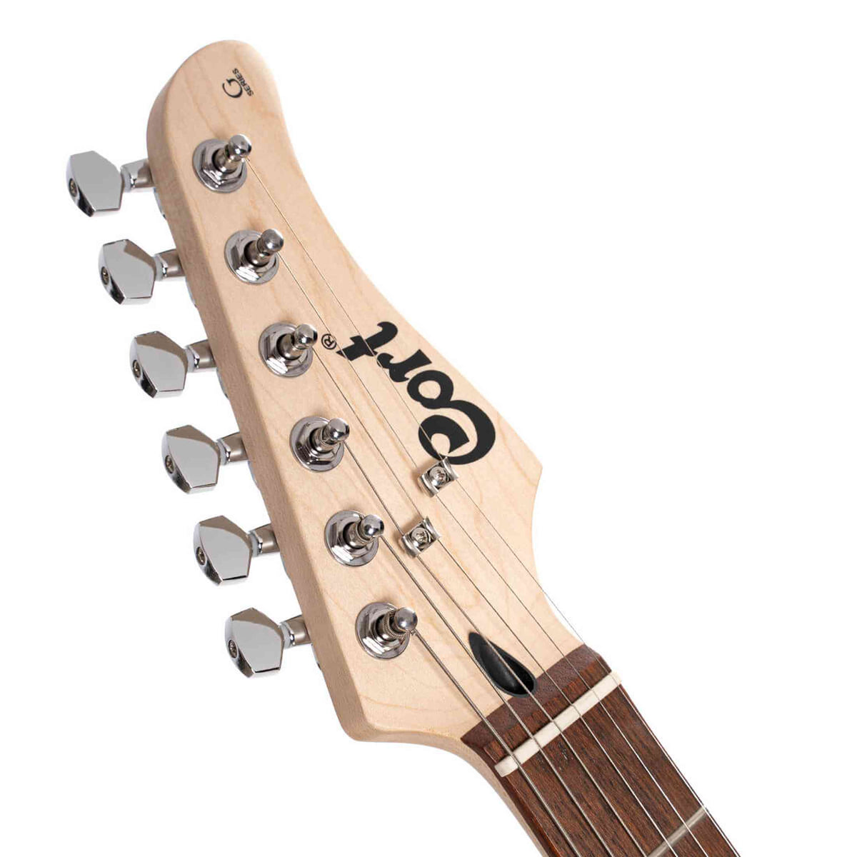 Cort G110 OPBC Elektrische Gitaar HSS Populier Open Pore Black Cherry met Tremolo