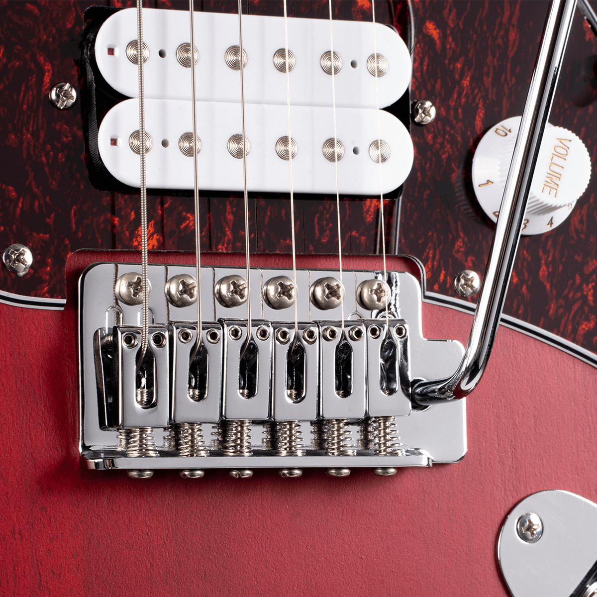 Cort G110 OPBC Elektrische Gitaar HSS Populier Open Pore Black Cherry met Tremolo