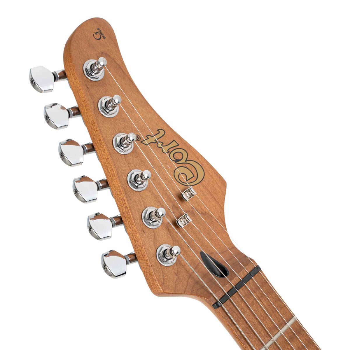 Cort G250SE ODG Elektrische Gitaar HSS Linden Roasted Maple Olive Dark Green met 2-Punts Tremolo