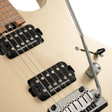 Cort G300 PRO MGD Elektrische Gitaar HH Linden met Maple Top Metallic Gold en Seymour Duncan Pickups