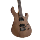 Cort G300 Raw NS Elektrische Gitaar HH Afrikaans Mahonie met Walnut Top Natural Satin en Seymour Duncan Pickups