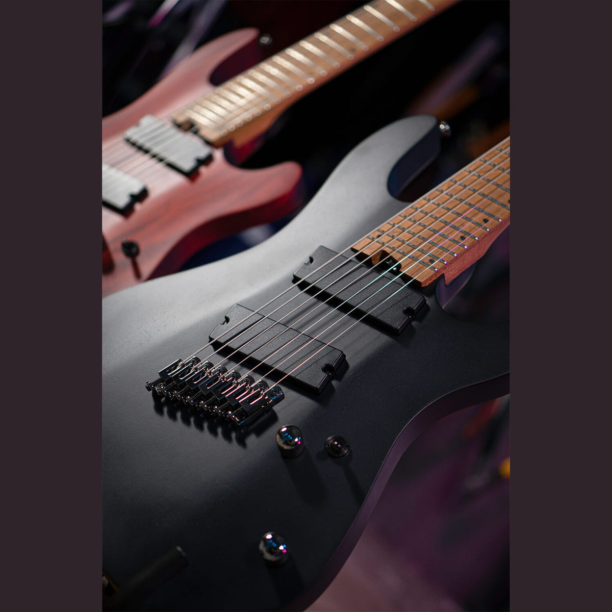 Cort KX307 Multi Scale OPBK 7-Snarige Elektrische Gitaar Mahonie Roasted Maple Open Pore Black