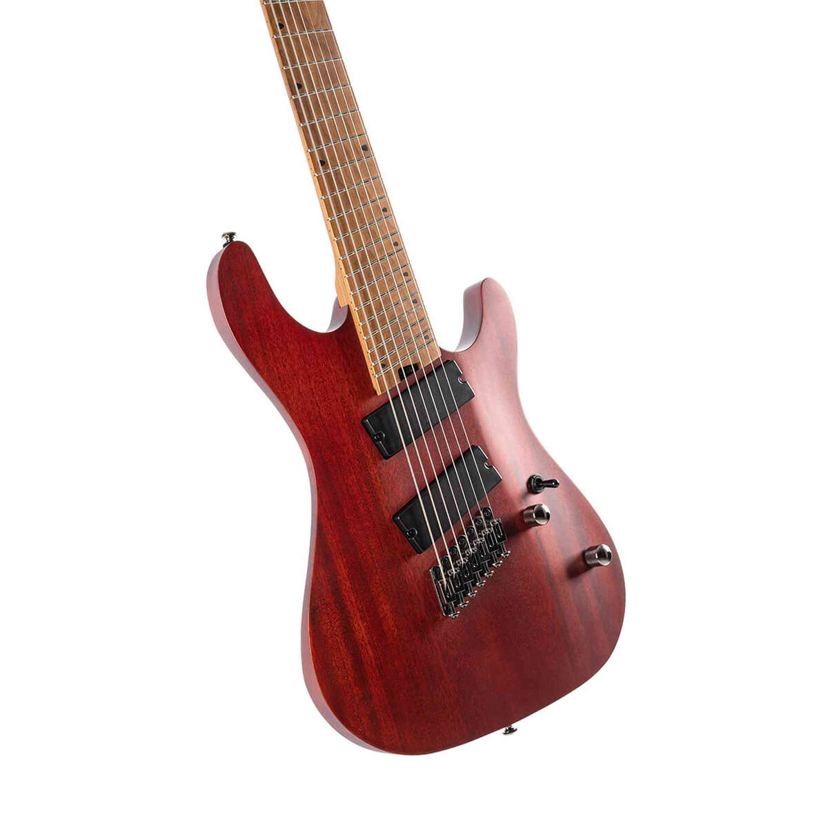 Cort KX307 Multi Scale OPM 7-Snarige Elektrische Gitaar Mahonie Roasted Maple Open Pore Mahogany
