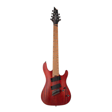 Cort KX307 Multi Scale OPM 7-Snarige Elektrische Gitaar Mahonie Roasted Maple Open Pore Mahogany