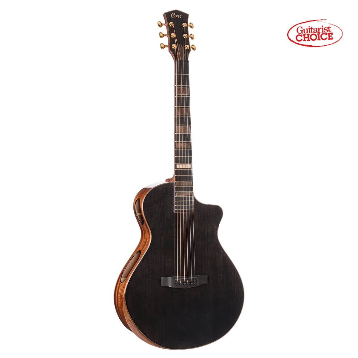 Cort Modern Black Masterpiece – Massieve Europese Spar, Mahonie & Dual Sound Ports