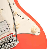 Cort G200SE SRD Elektrische Gitaar HSS Populier met Roasted Maple Hals Scarlet Red en Tremolo
