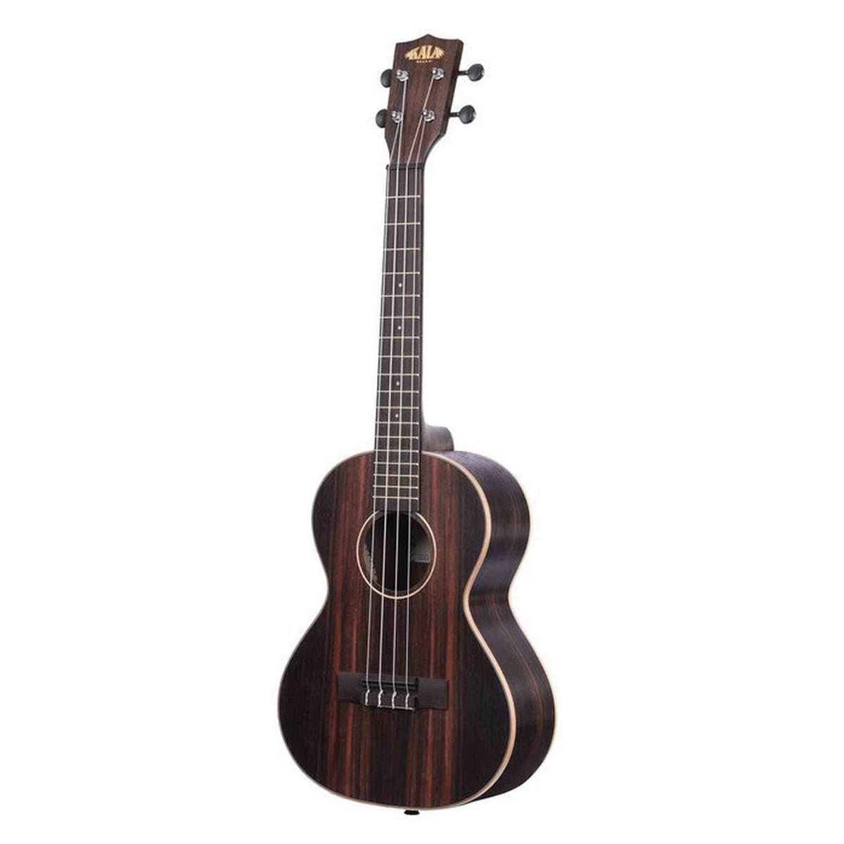 Kala Ebony tenor ukulele – Gestreept ebben, maple binding, met gigbag