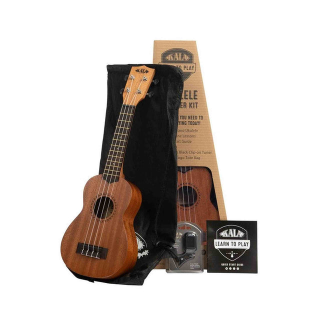 Kala Learn To Play sopraan ukulele starterkit – Mahonie, met tas, tuner en online lessen