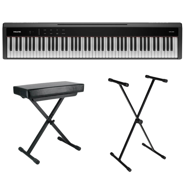 NUX NPK-200/BK Stage Piano Set met Standaard en Kruk - 88 toetsen