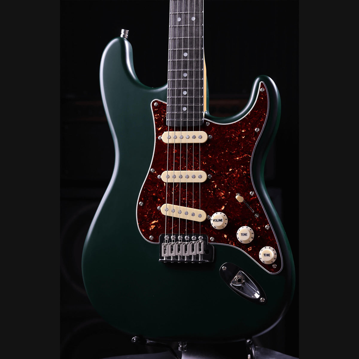 Patina PS-3 SGR S-style Elektrische Gitaar SSS Alnico V Nitro Paulownia Body Roasted Maple Hals Sherwood Green