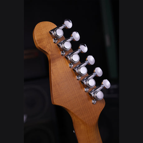 Patina PS-4 OW S-style Elektrische Gitaar HSS Alnico V Nitro Paulownia Body Roasted Maple Hals Olympic White