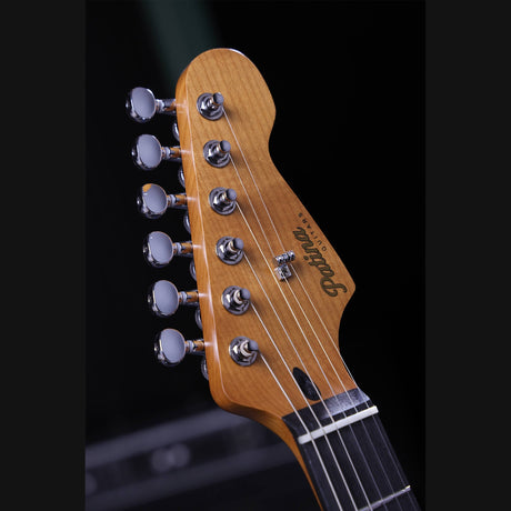 Patina PS-6 LPB R S-style Elektrische Gitaar SSS Alnico V Nitro Relic Paulownia Body Roasted Maple Hals Lake Placid Blue