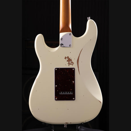 Patina PS-7 OW R S-style Elektrische Gitaar HSS Alnico V Nitro Relic Paulownia Body Roasted Maple Hals Olympic White
