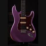Patina PS-7 PP R S-style Elektrische Gitaar HSS Alnico V Nitro Relic Paulownia Body Roasted Maple Hals Paars