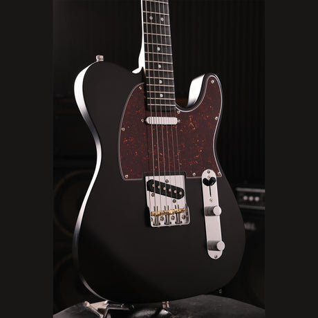 Patina PT-3 BK T-style Elektrische Gitaar SS Alnico V Nitro Paulownia Body Roasted Maple Hals Zwart