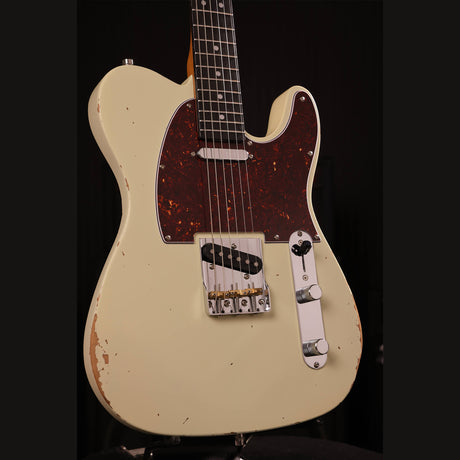 Patina PT-6 OW R T-style Elektrische Gitaar SS Alnico V Nitro Relic Paulownia Body Roasted Maple Hals Olympic White