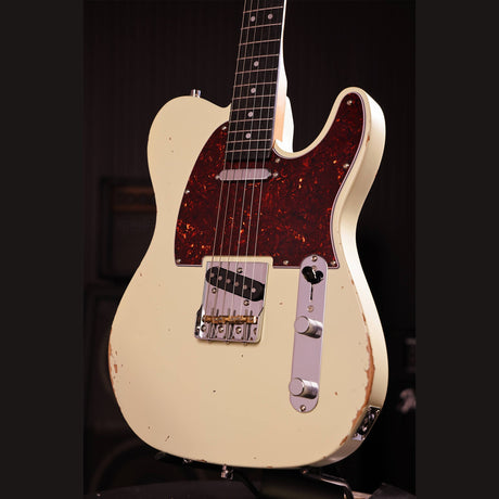 Patina PT-6 OW R T-style Elektrische Gitaar SS Alnico V Nitro Relic Paulownia Body Roasted Maple Hals Olympic White