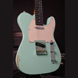 Patina PT-6 SFG R T-style Elektrische Gitaar SS Alnico V Nitro Relic Paulownia Body Roasted Maple Hals Seafoam Green