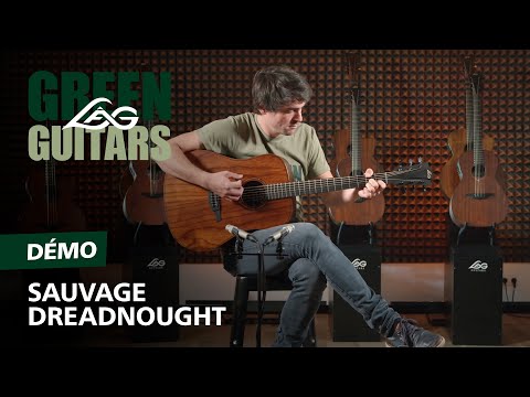 Guitarra acústica Lâg SAUVAGE-D Dreadnought, acabado satinado natural