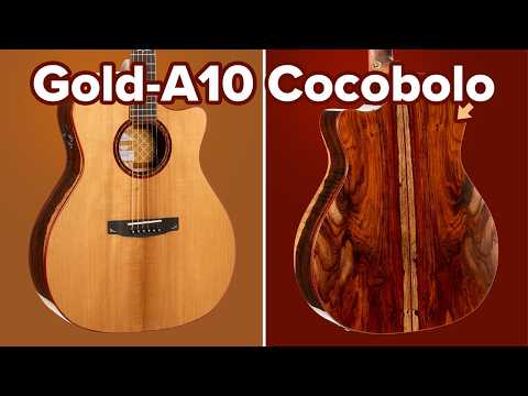 CORT Gold-A10 Cocobolo Grand Auditorium Cutaway tömörfa elektroakusztikus gitár, natúr magasfényű, tokkal