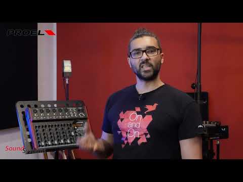 Proel PLAYMIX6 Mixer a 6 canali con DSP, USB e Bluetooth, Nero