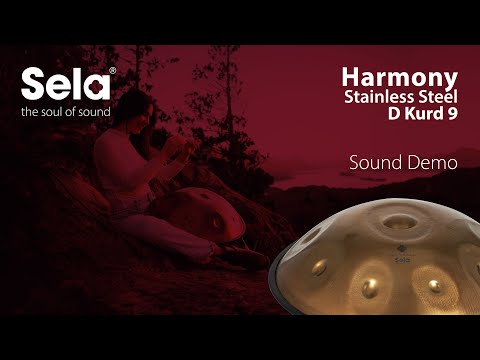 Sela SE 201 Handpan de acero inoxidable D Kurd 440 Hz, hecha a mano, color dorado, con bolsa de transporte acolchada