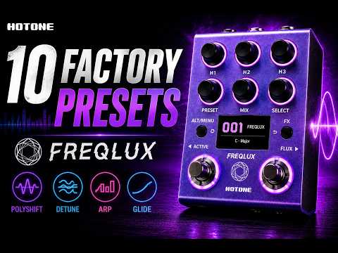 HoTone NP-200 Freqlux háromszólamú hangmagasság-váltó pedál 9V-os tápegységgel