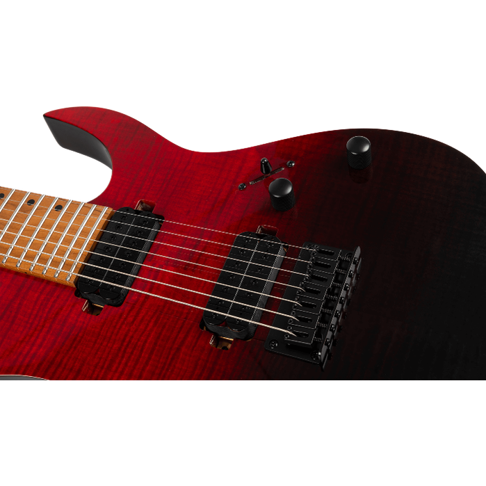 Spira Guitars S-457 TRD Transparent Red elektrische gitaar