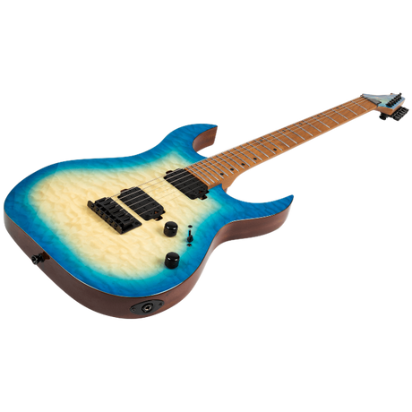 Spira Guitars S-500 QAB Trans Aqua Blue elektrische gitaar ST model