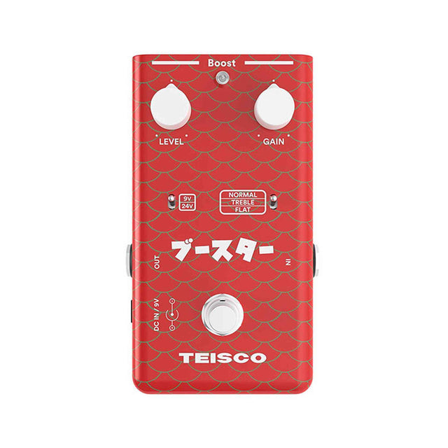 Teisco Boost FET boostpedaal met 9V/24V schakeling en bufferfunctie