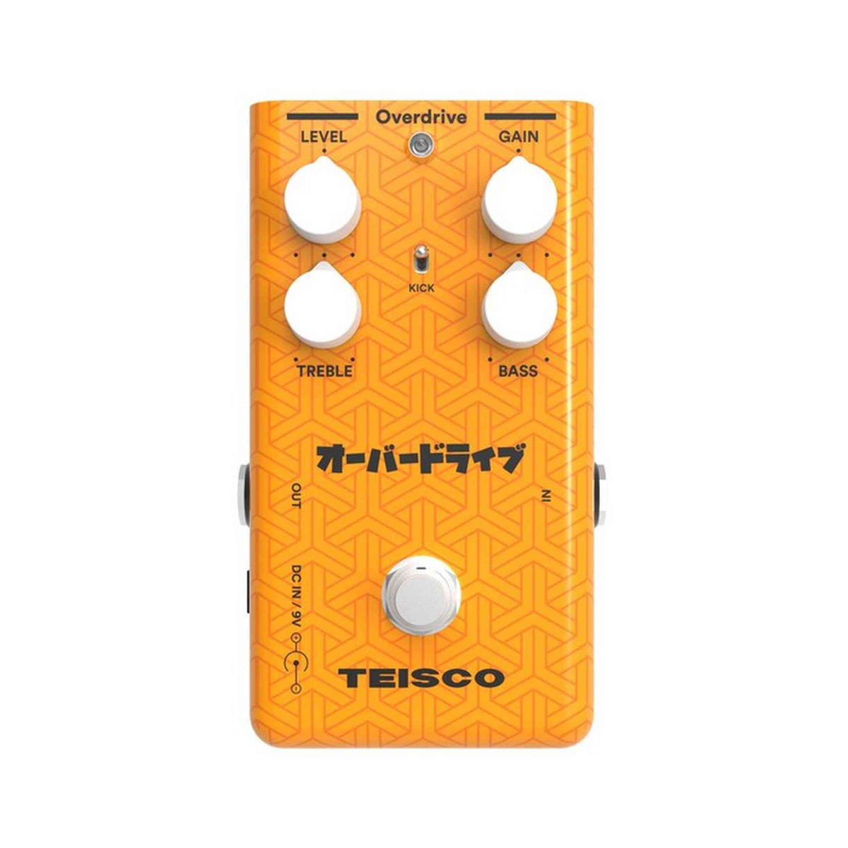 Teisco Overdrive Transparante overdrive met actieve EQ en KICK-schakelaar