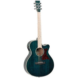 Tanglewood Winterleaf Blonde 4 CE BL A Super Folk Cutaway Elektro-Akoestische Gitaar Solid Mahogany Aqua Gloss