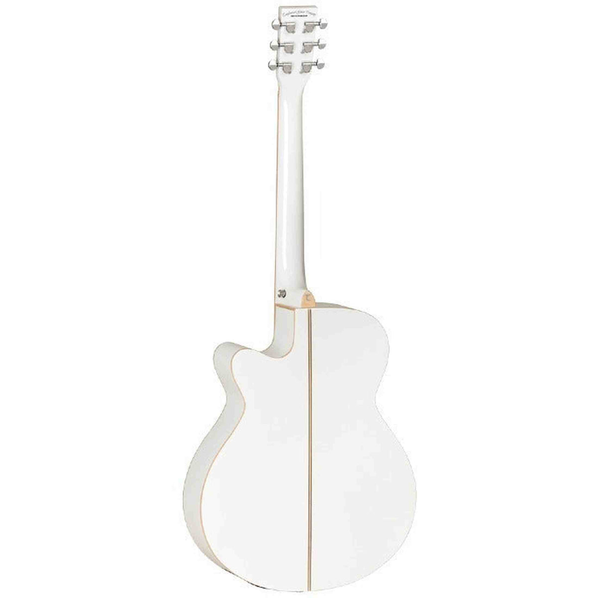 Tanglewood Winterleaf Blonde 4 CE BL W Super Folk Cutaway Elektro-Akoestische Gitaar Solid Mahogany White Gloss