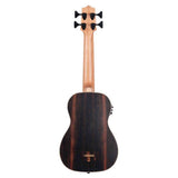 Kala Striped Ebony U•BASS® bas ukulele – Gestreept Ebben, Roundwound Snaren, Fishman EQ en Gigbag